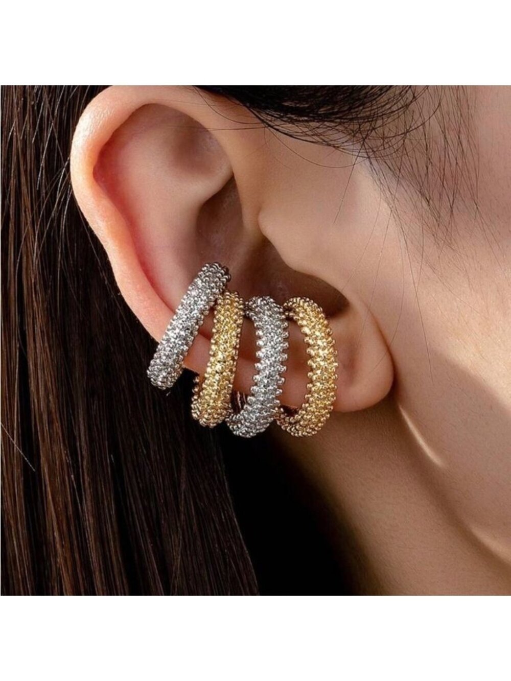 Gold & Silver 4pc Ear Cuffs